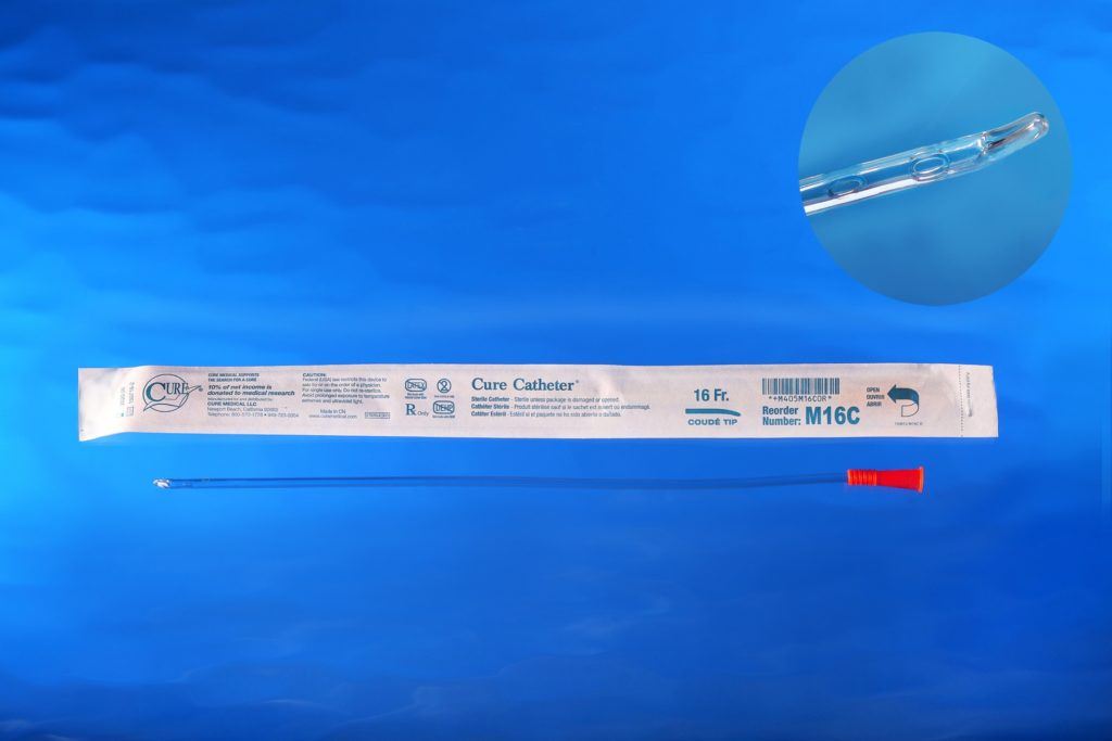 Cure Catheter® Male Catheter with Coude Tip, 16”, 16Fr A4352
