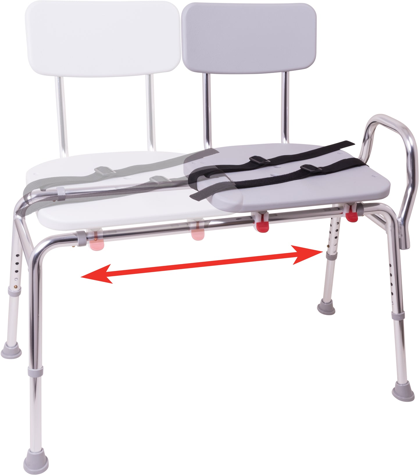 Sliding Transfer Bench w/Seat and Back