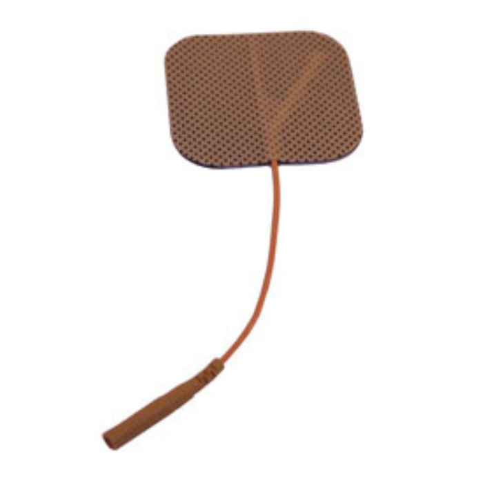 Tan Cloth TENS Electrode w/Tyco Gel, 2" x 2"
