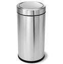 15 gallon Round, Swing Top, Stainless Steel Waste Can