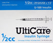 UltiCare® Insulin Syringe, 0.5 cc, 29G x ½"