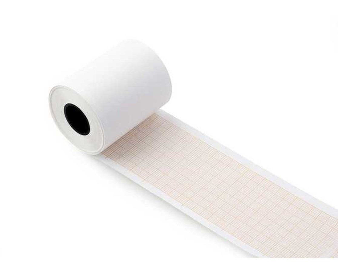 Edan® Diagnostic Thermal Recording Paper, 80mm x 20m Roll, Red Grid