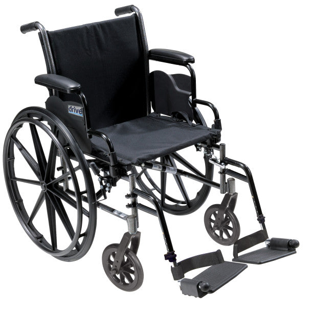 Cruiser III Wheelchair 18" Flip Back Detachable Desk Arm Swing Away Footrests, Each