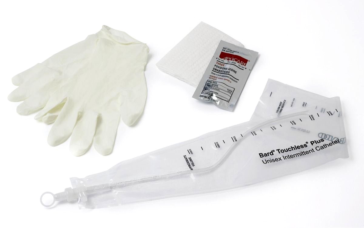 TOUCHLESS® Plus Intermittent Catheter Kit, Unisex, 1100cc, 16Fr