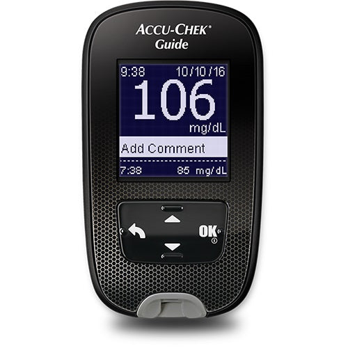 Accu-Chek® Guide Blood Glucose Monitoring System (Includes: Meter, Softclix Lancing Device & 10 Lancets, Carrying Case)