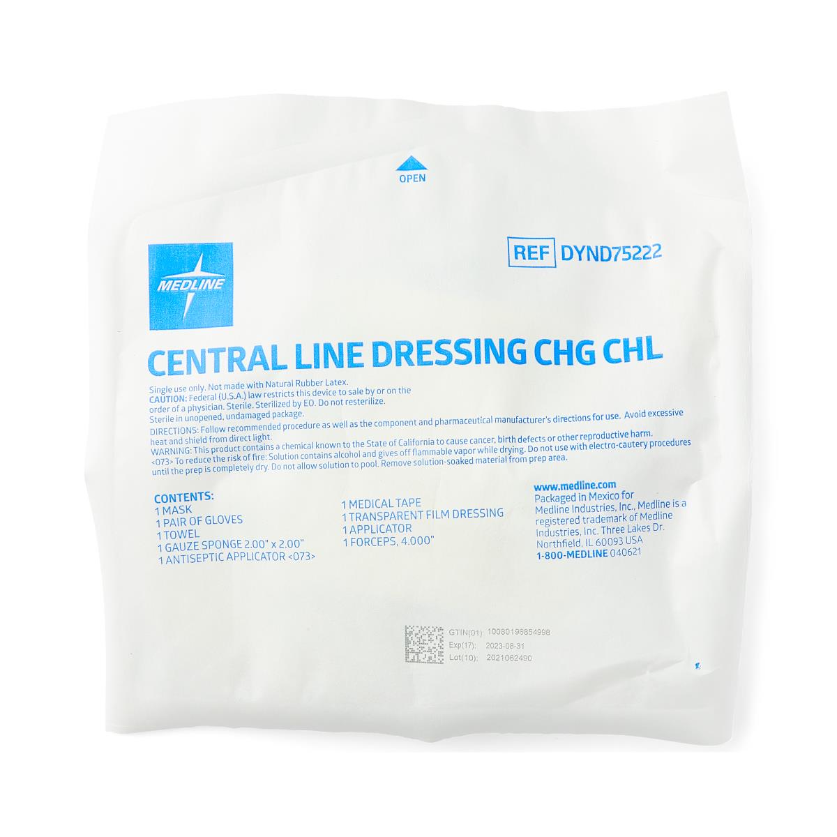 Central Line Dressing Change Tray w/CHG & ChloraPrep – DDP Medical