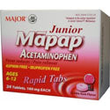 Major® Junior Mapap Acetaminophen Rapid Tabs, 160mg, Bubble Gum