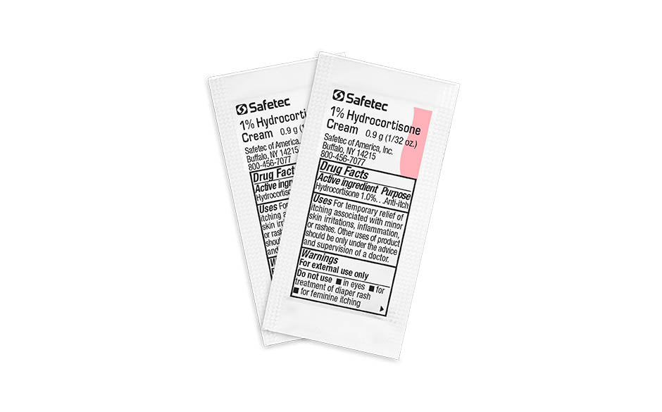 Hydrocortisone 1% Cream, 0.9g Pouch, 144 ct. Box