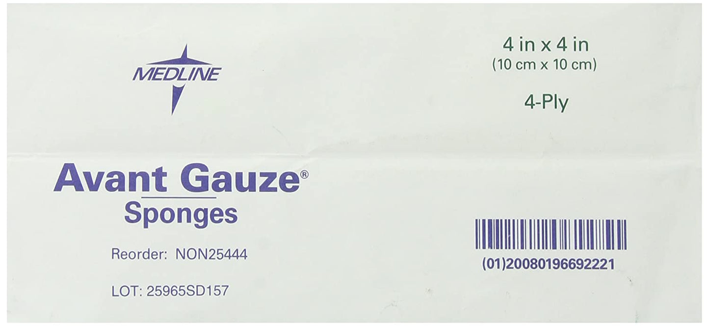 Avant Gauze Non-Woven Non-Sterile Sponges, 4" x4", 4-Ply
