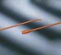 Red Rubber Intermittent Coude Catheter, 1 Drainage Eye, 12Fr