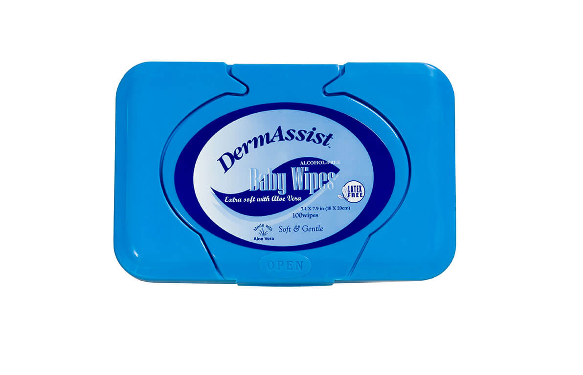 DermAssist® Baby Wipes Premium with Premium Spunlace, 7.1" x 7.9"