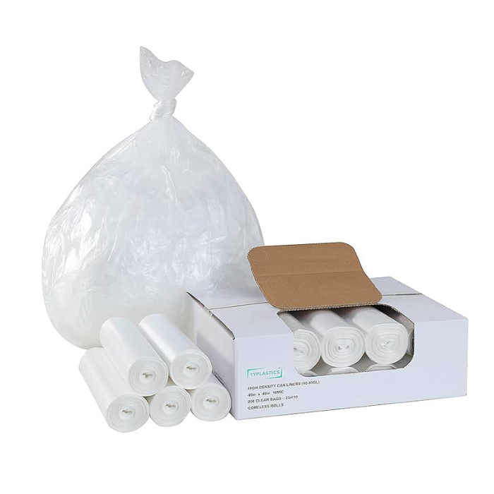 Clear Can Liner, 40-50 Gallon