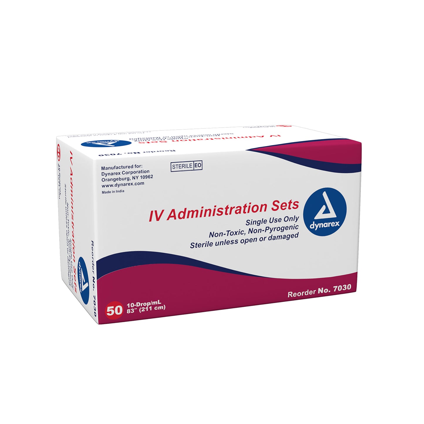 IV Administration Set, 10 drop, 83", 1 Injection Site, 1LL site, 50/bx (Products cannot be sold on Amazon.com or any other 3rd party site)