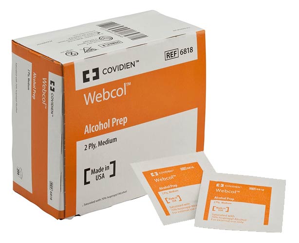 Webcol™ Alcohol Prep Pad, Medium