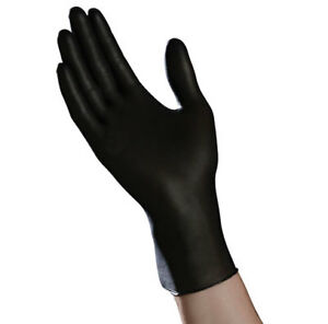 AMBITEX® Nitrile Exam Glove, Black, Small, 4 Mil