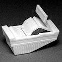 Urocare® Two-Position Tube Clamp, 1.63" x 0.75" x 0.81", White