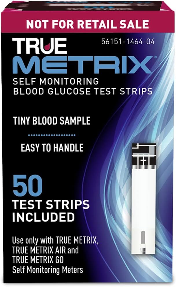 TRUE Metrix® Blood Glucose Test Strips, Not for Retail Sale, 50ct (A4253)