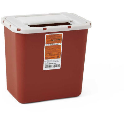 Biohazard Patient Room Sharps Container, 2 gallon
