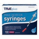 TRUEplus® Insulin Syringe, Single-Use, 0.3 cc, 31G x 5/16" (S8490)