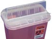 SharpSafety™ Sharps Container with Horizontal Drop Opening Lid, 2 Gallon, Red
