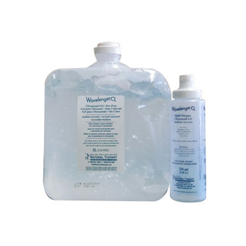 Sabelmed Wavelength® Multi-Purpose Ultrasound Gel, 5L Cube, Clear w/ Empty Dispenser Bottle