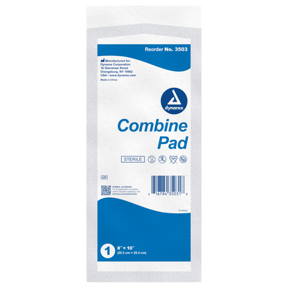 Combine Pads, 8" x 10", 1/pouch, Sterile