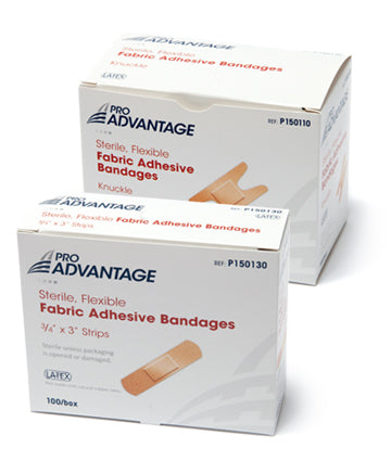 Fabric Strip Adhesive Bandages, Latex-Free, 1" x 3"