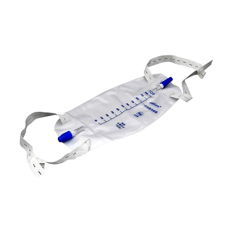 Leg Bags, 900mL, Twist-Turn, Latex-Free