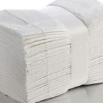 2-Ply Tissue/Polybacked Towels, White, 13.5" x 18"