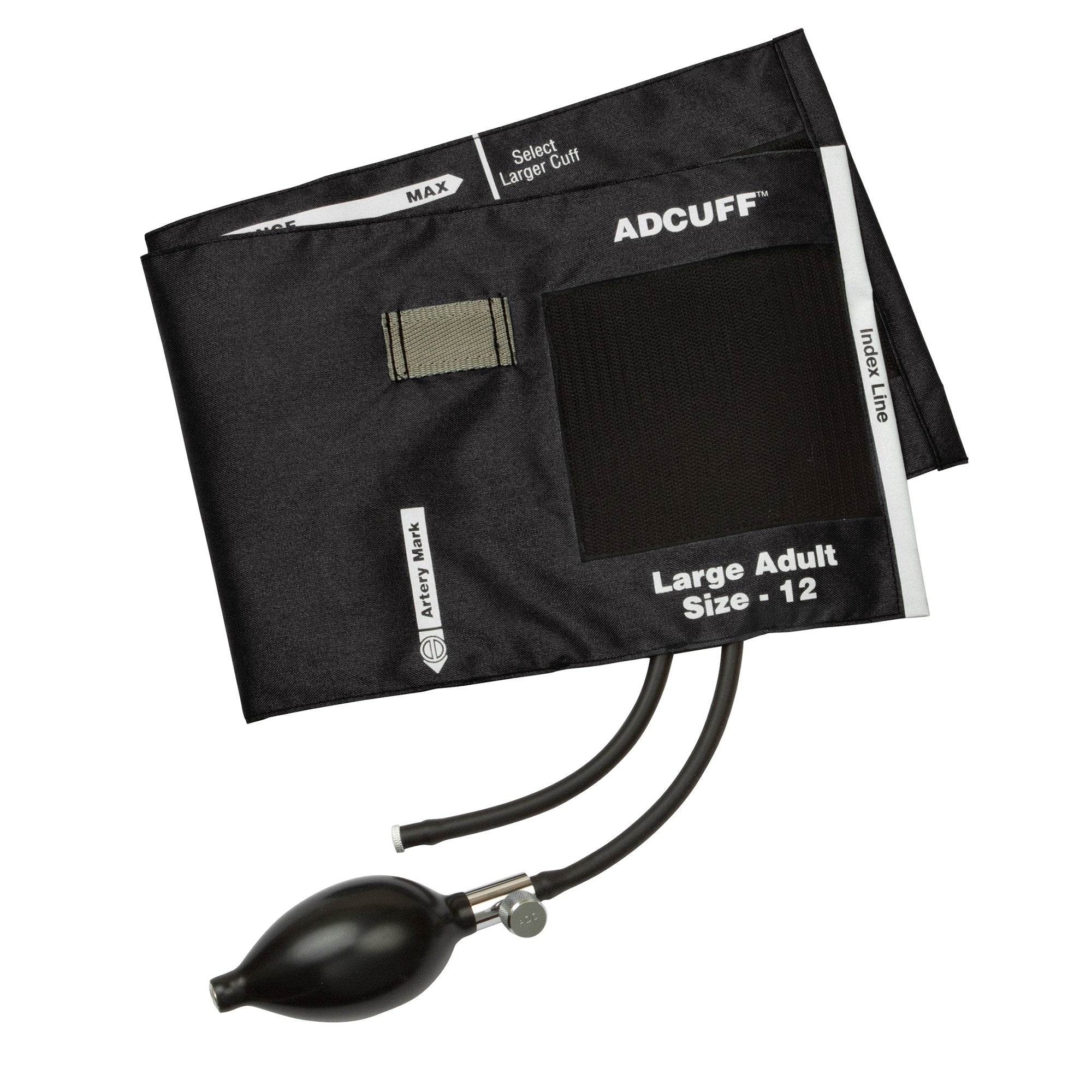 Inflatable Cuff System Adcuff™ Sphyg Inflation System, Large Adult, Black – DDP Medical