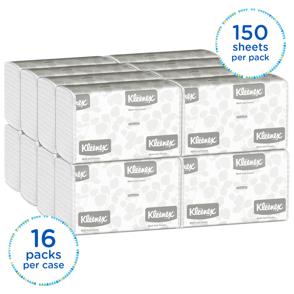 Kleenex® Multi-Fold Paper Towel, 9.3 X 9.4 Inch, 1-Ply