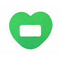 Tiny Heart Grip for Dexcom G4/G5/G6, Small, Green