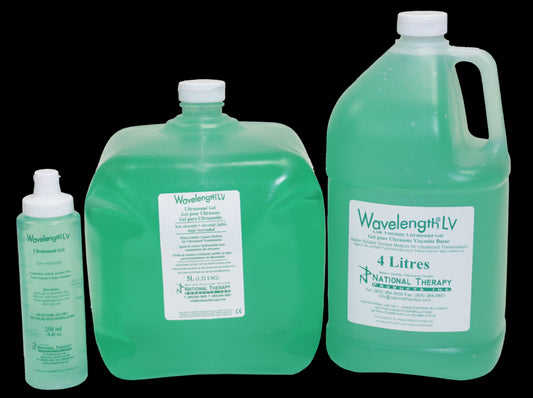 Wavelength® Ultrasound Gel, Green LV, 5L Cube w/ Empty Dispenser Bottle