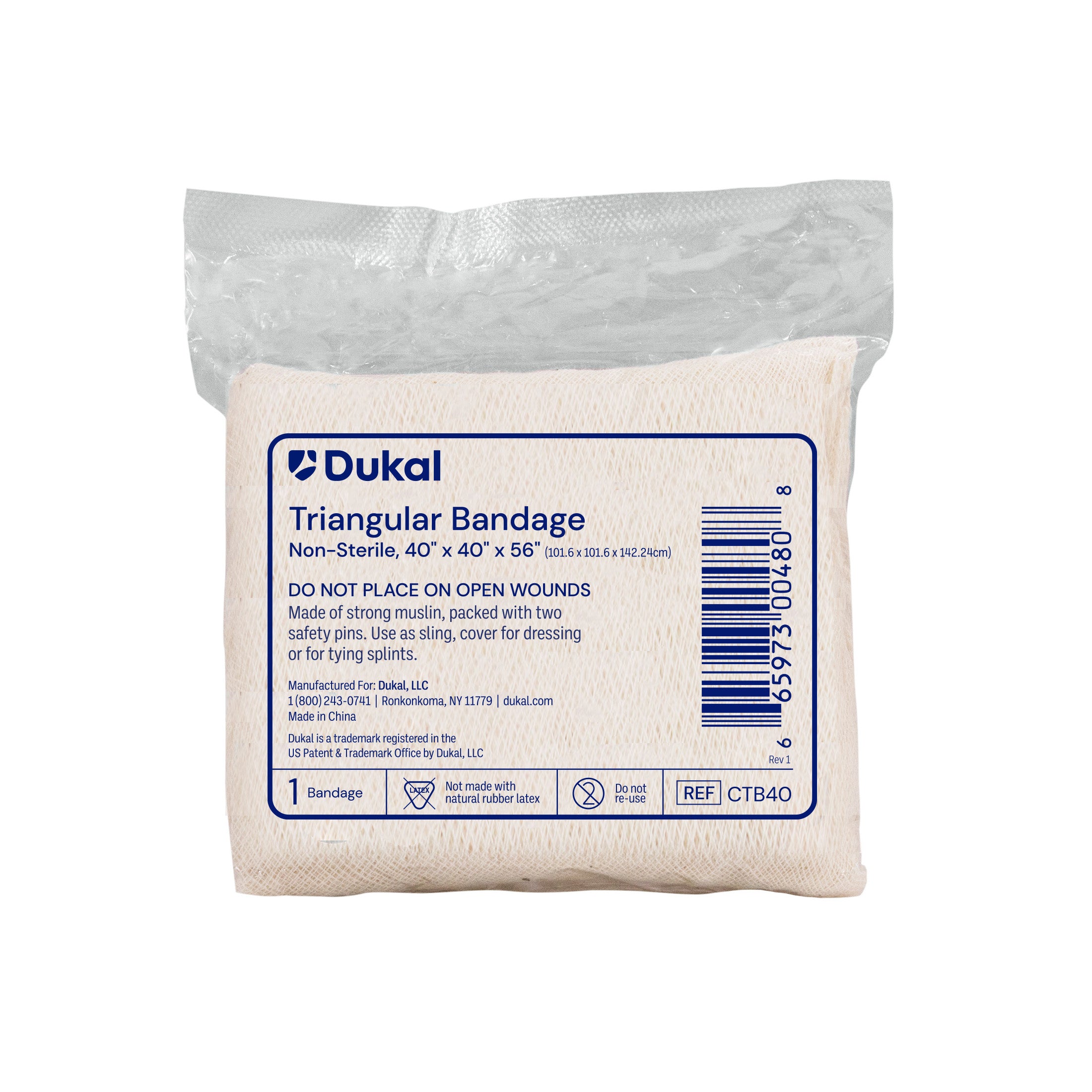 Triangular Bandages, 40” x 40” x 56