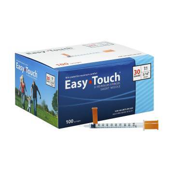 EasyTouch® U-100 Insulin Syringes, 1cc,  30G  x 5/16"