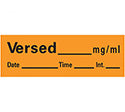 Versed Anesthesia Label, 1" x ½", Orange