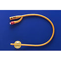 RÜsch® Gold Silicone Coated Latex 2 Way Foley Catheter, 16", 18Fr, 5cc Balloon