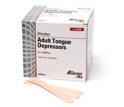 Pro Advantage® Tongue Depressors, Adult, 6" x 11/16", Non-Sterile