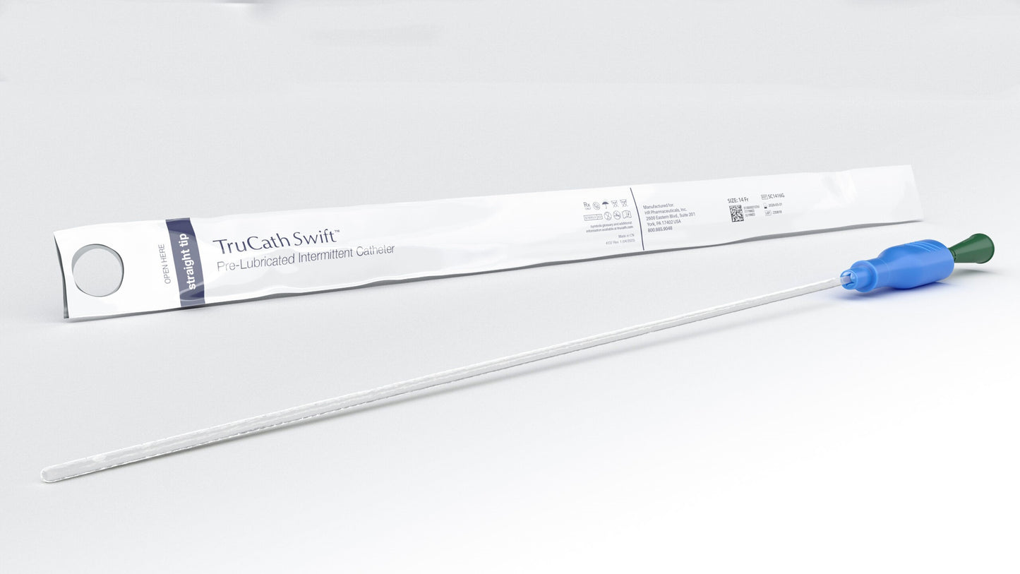 TruCath Oasis™ Ready-to-Use Hydrophilic Intermittent Catheter, 16 FR, 16'' Length, TruProtect® Grip, Soft PVC