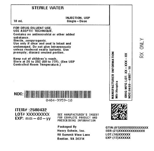 Sterile Water Inj. SDV 10mL (1) Vial (Repack)