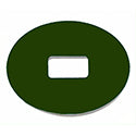 Oval Sports Grip for Dexcom G4/G5/G6, Dexcut Horizontal, Small, Dark Green