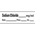 Sodium Chloride Syringe Label, White