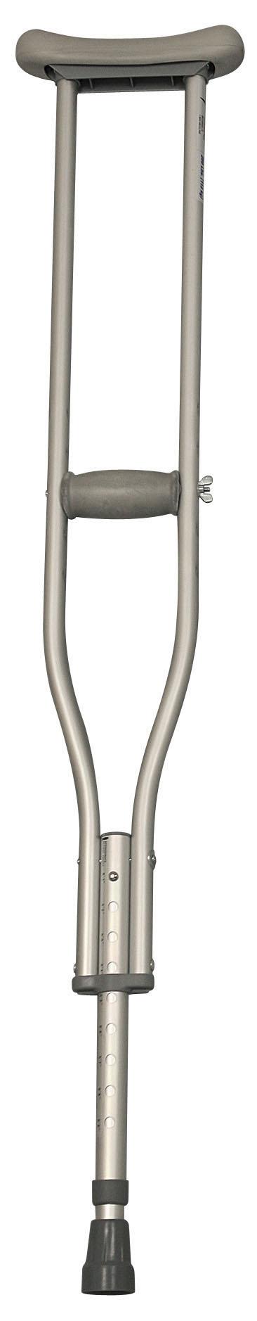 Medline Basic Aluminum Crutch, Youth, 4'6"-5'2"