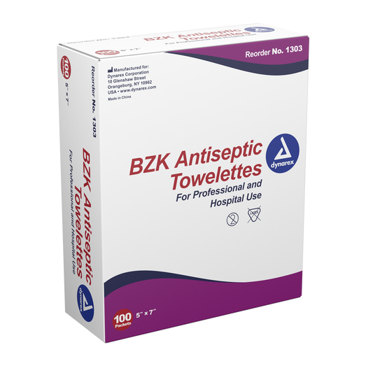 BZK Antiseptic Towelettes, 5" × 7"