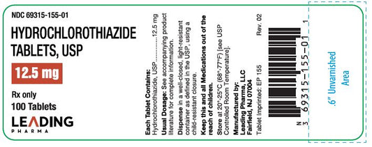 Hydrochlorothiazide 12.5mg Tablets 100ct