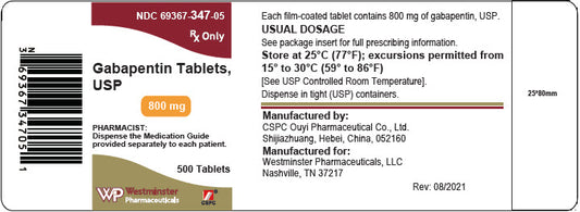 Gabapentin 800mg Tablets 500ct