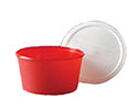 Stool Specimen Containers, Red