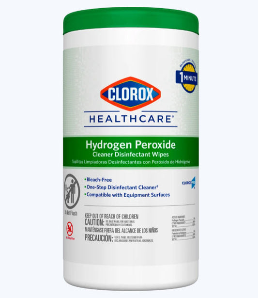 Clorox Healthcare® Hydrogen Peroxide Cleaner Disinfectant Wipes, 6.75" x 9"