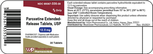 Paroxetine ER USP 12.5mg Tablets 30ct