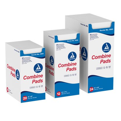 Combine Pads, 5" x 9", 1/pouch, Sterile